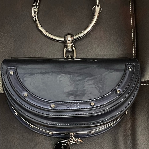 Chloe Handbags - Chloe Bracelet Navy Handbag with strap